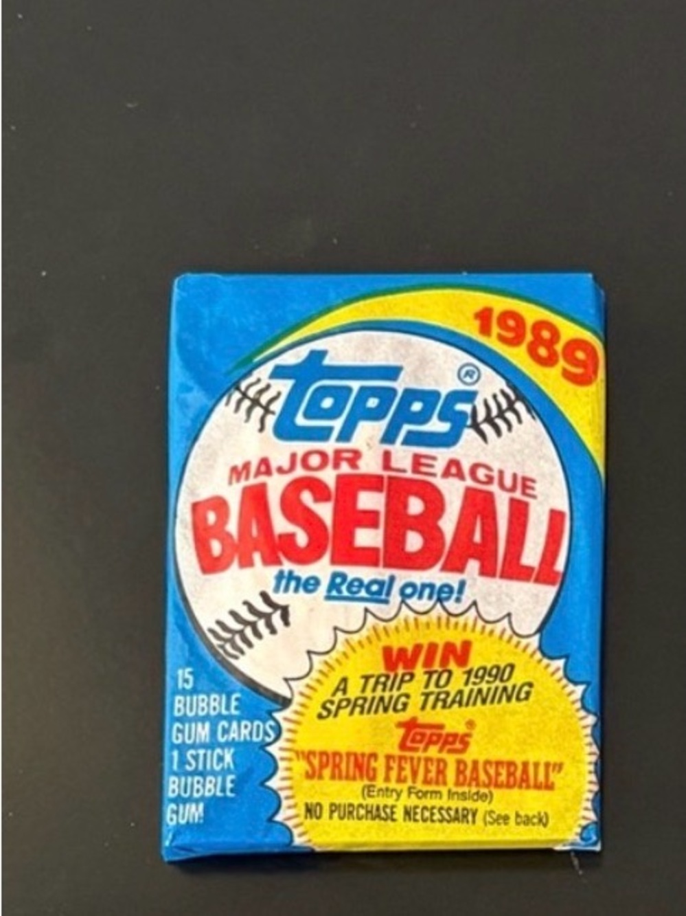 1989 Topps Baseball Card Wax Pack